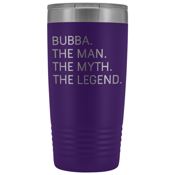 Bubba Gifts Bubba The Man The Myth The Legend Stainless Steel Vacuum Travel Mug Insulated Tumbler 20oz $31.99 | Purple Tumblers