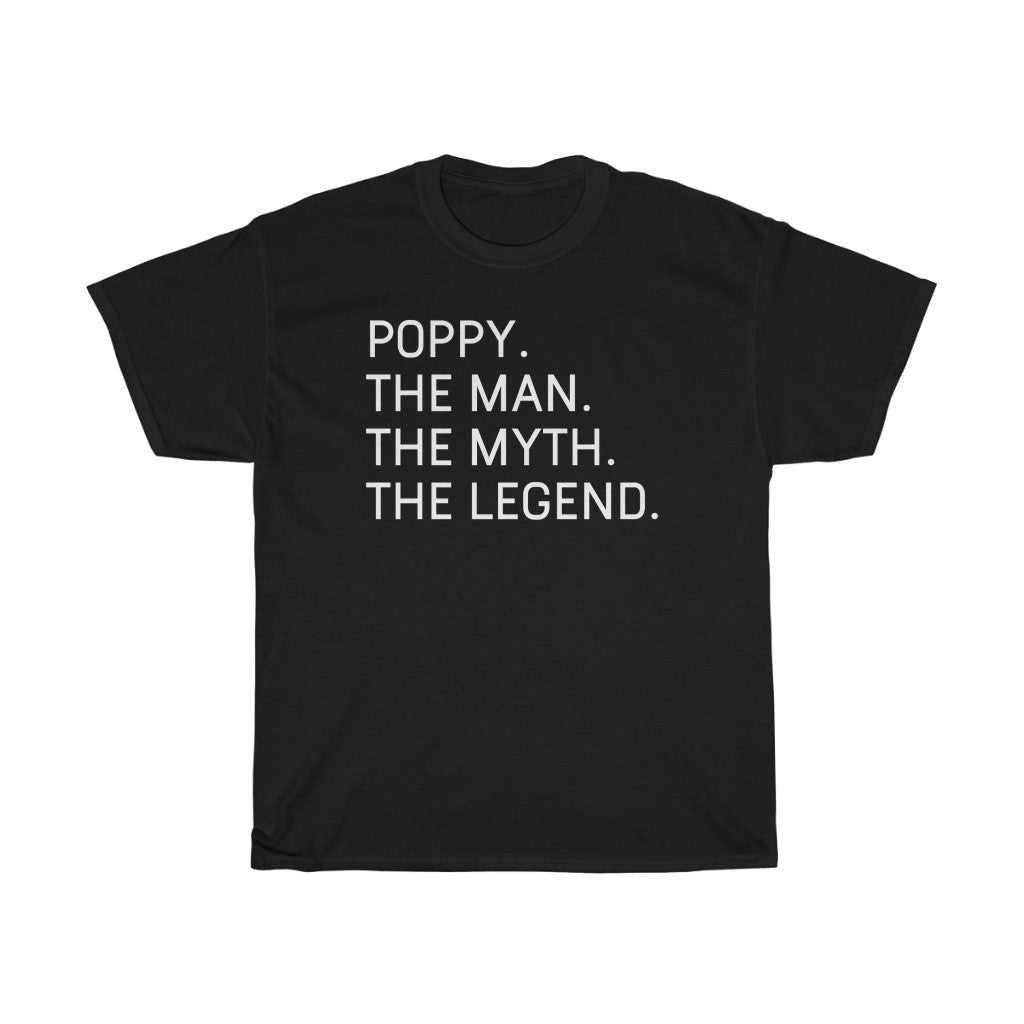 Best Poppy Gifts "Poppy The Man The Myth The Legend" T-Shirt Funny Gift Idea for Poppy Grandpa Mens Tee — photo 2