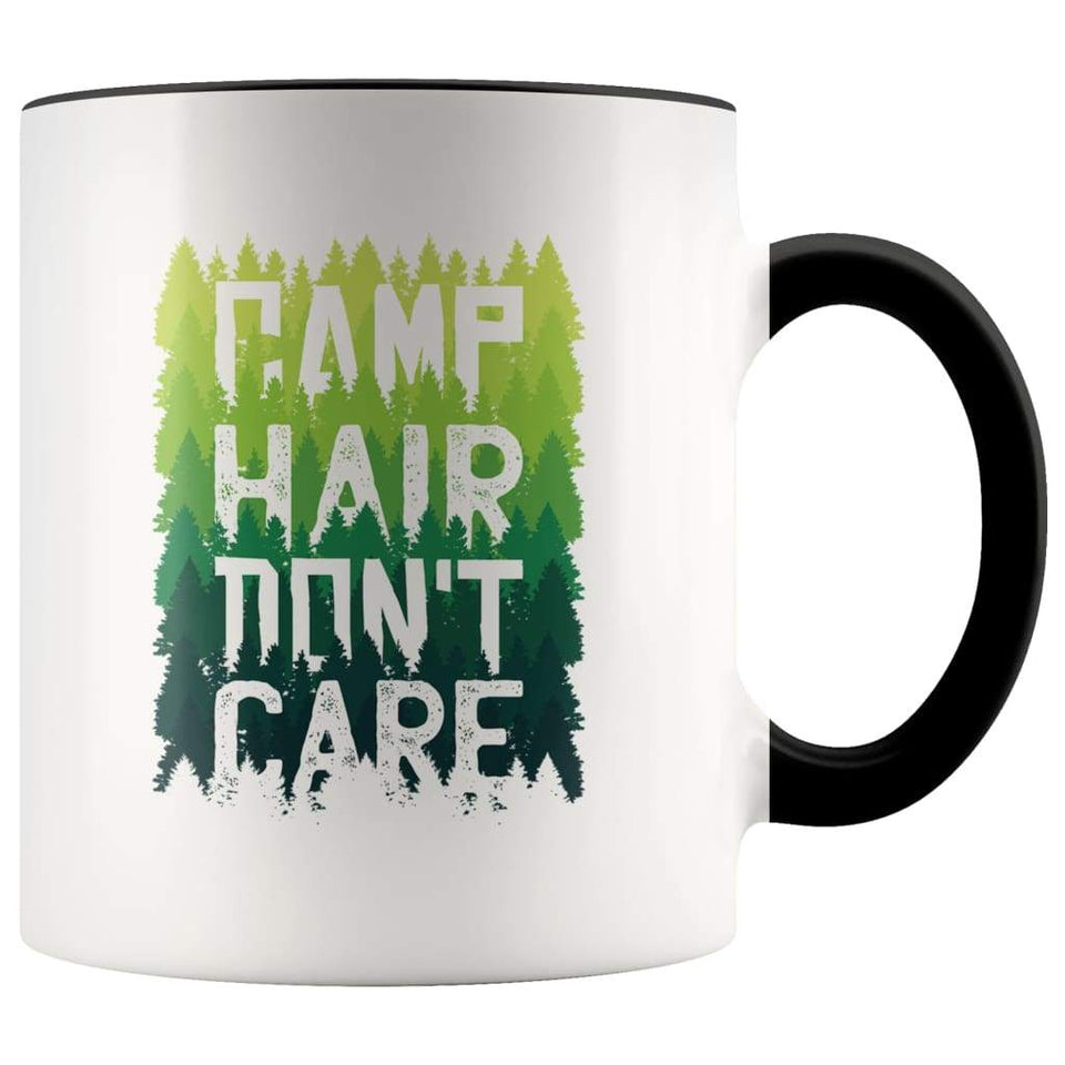Camping Outdoor Gift Women -  Camp Hair Don't Care Coffee Mug