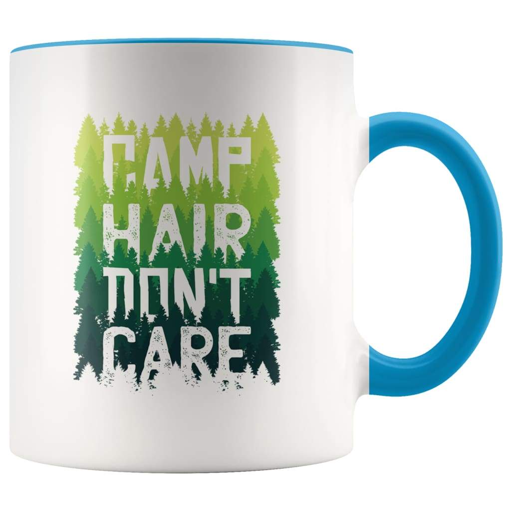 Camping Outdoor Gift Women -  Camp Hair Don't Care Coffee Mug - BackyardPeaks