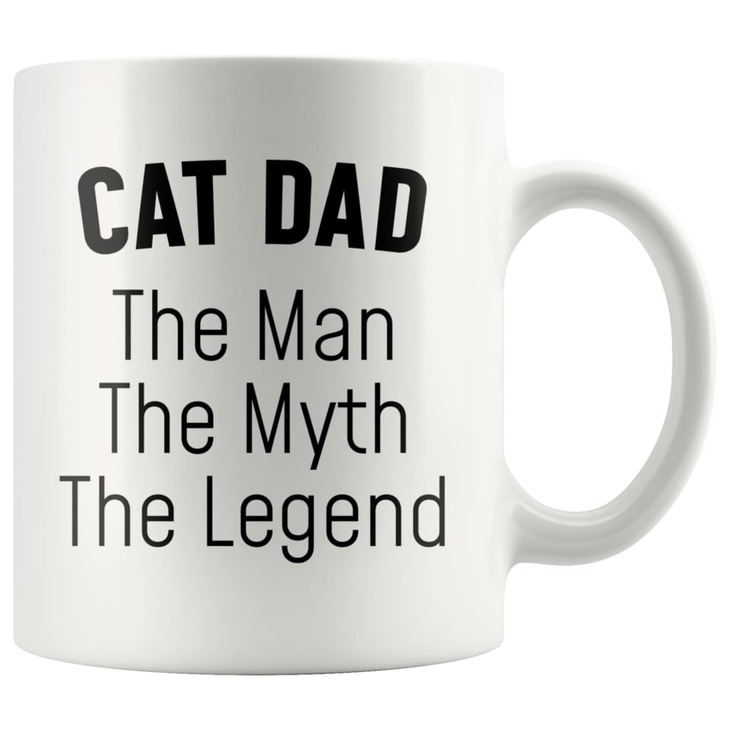 Cat Dad Gifts Cat Dad The Man The Myth The Legend Cat Lover Cat Owner Men Christmas Birthday Coffee Mug — photo 7