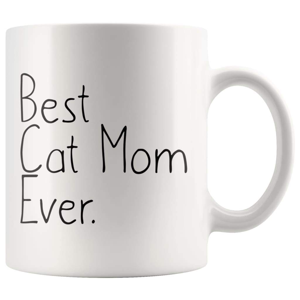 Cat Gifts for Women Unique Cat Mom Gift: Best Cat Mom Ever Mug Mothers Day Gift Cat Lover Gifts for Women Cat Coffee Mug Tea Cup White