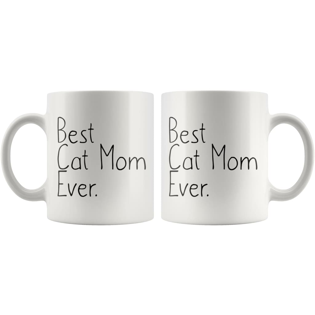 Cat Gifts for Women Unique Cat Mom Gift: Best Cat Mom Ever Mug Mothers Day Gift Cat Lover Gifts for Women Cat Coffee Mug Tea Cup White