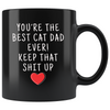 Cat Lover Gifts Men Best Cat Dad Ever Mug Cat Dad Coffee Mug Cat Dad Coffee Cup Cat Dad Gift Coffee Mug Tea Cup Black $19.99 | Drinkware