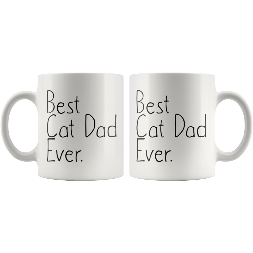 Cat Lover Gifts Unique Cat Dad Gift: Best Cat Dad Ever Mug Father's Day Gift Pet Owner Rescue Gift Coffee Mug Tea Cup White — photo 4