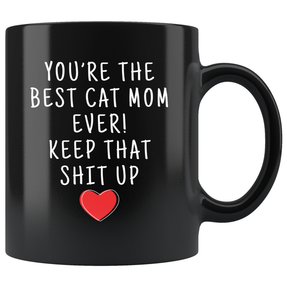 Cat Lover Gifts Women Best Cat Mom Ever Mug Cat Mom Coffee Mug Cat Mom Coffee Cup Cat Mom Gift Coffee Mug Tea Cup Black $19.99 | Drinkware