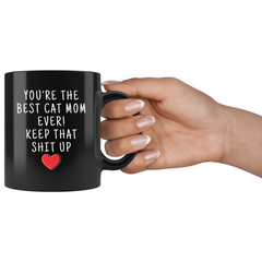 Load image into Gallery viewer, Cat Lover Gifts Women Best Cat Mom Ever Mug Cat Mom Coffee Mug Cat Mom Coffee Cup Cat Mom Gift Coffee Mug Tea Cup Black
