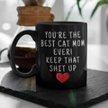 Cat Lover Gifts Women Best Cat Mom Ever Mug Cat Mom Coffee Mug Cat Mom Coffee Cup Cat Mom Gift Coffee Mug Tea Cup Black $19.99 | 11oz -