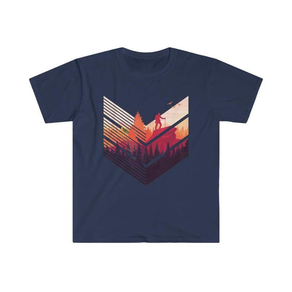 Colorful Outdoor Mountain Hiking Men’s T-Shirt | Gift for Hiker $19.99 | S / Navy T-Shirt