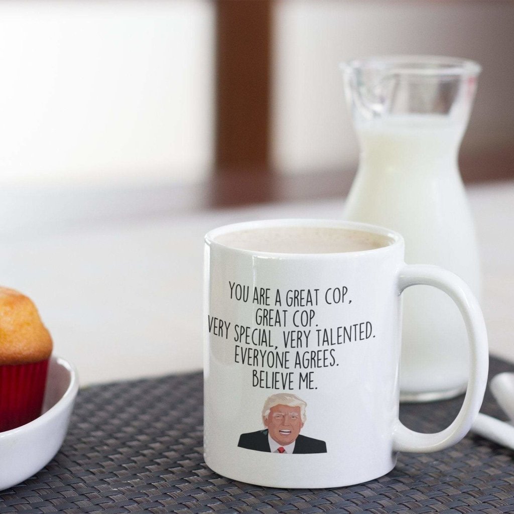 Cop Trump Coffee Mug | Funny Gift for Police Officer $19.99 | Drinkware