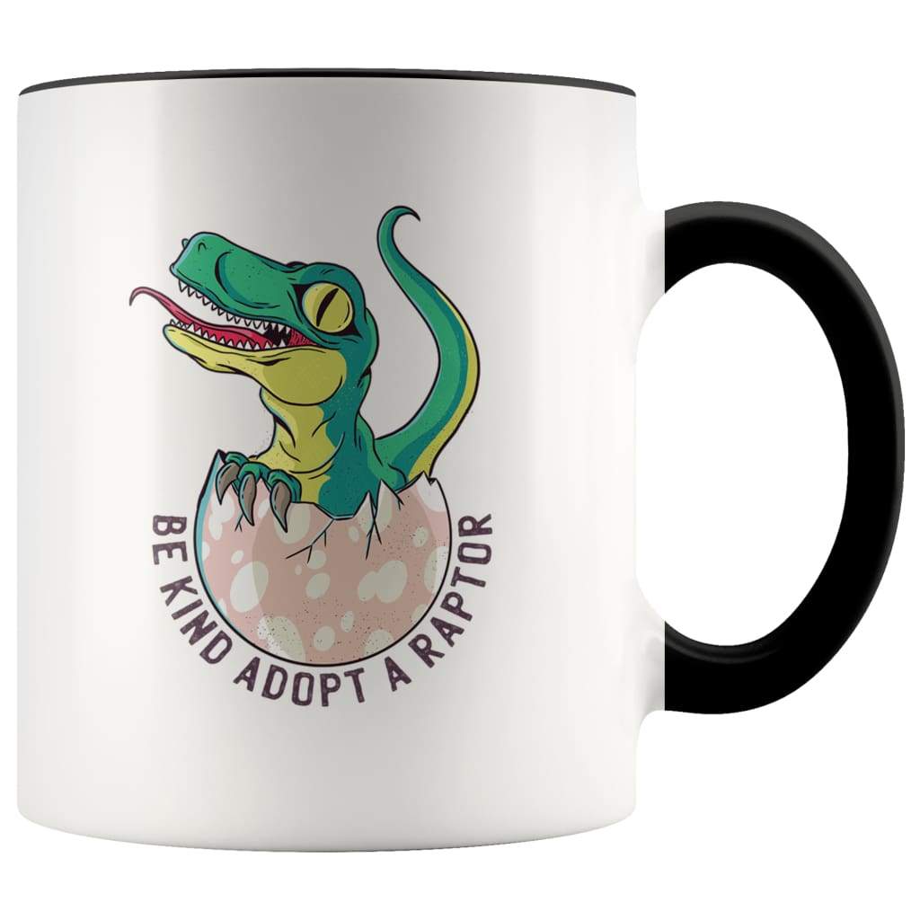 Cute Dino Coffee Mug - Be Kind Adopt A Raptor Mug — photo 2