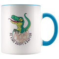 Cute Dino Coffee Mug - Be Kind Adopt A Raptor Mug - BackyardPeaks