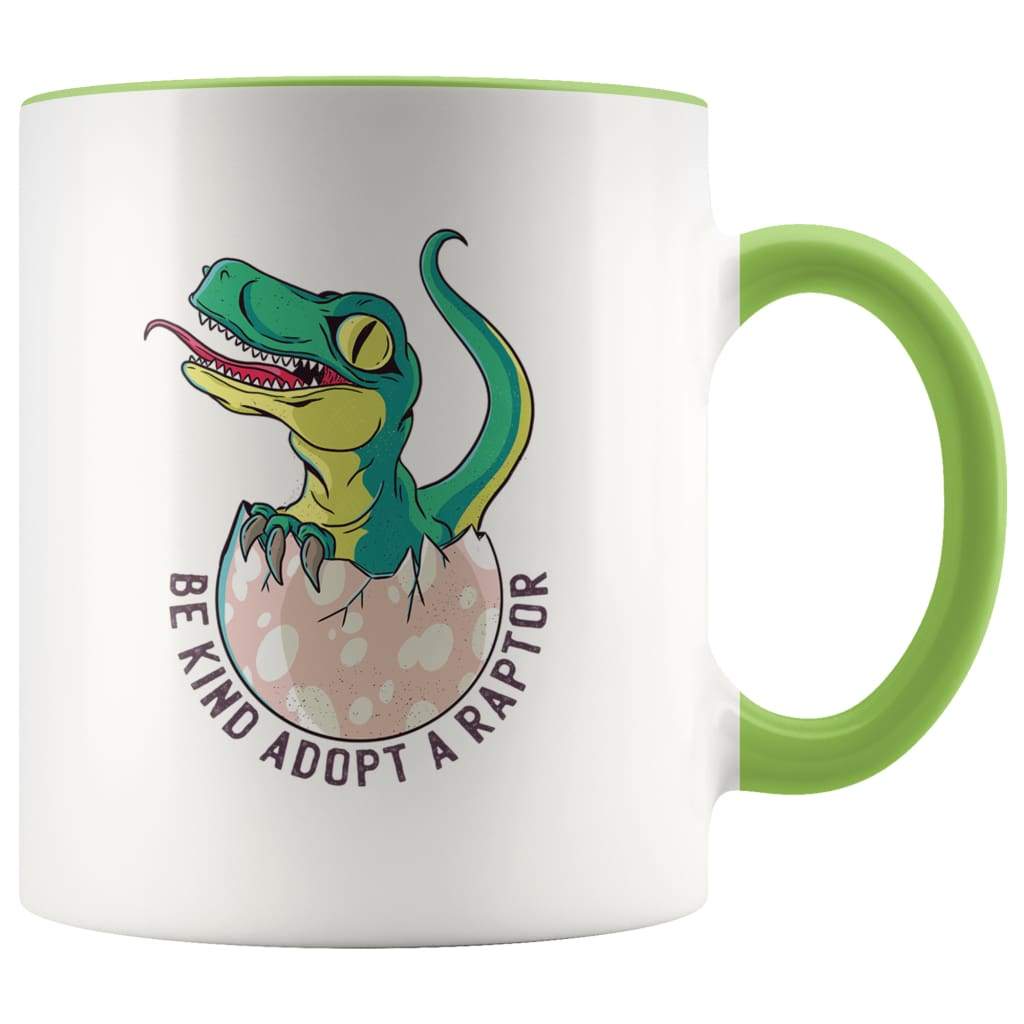 Cute Dino Coffee Mug - Be Kind Adopt A Raptor Mug — photo 3