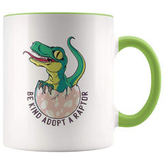 Load image into Gallery viewer, Cute Dino Coffee Mug - Be Kind Adopt A Raptor Mug