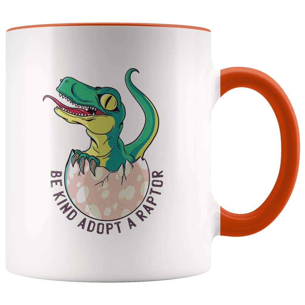 Cute Dino Coffee Mug - Be Kind Adopt A Raptor Mug — photo 4