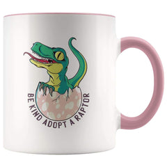 Load image into Gallery viewer, Cute Dino Coffee Mug - Be Kind Adopt A Raptor Mug