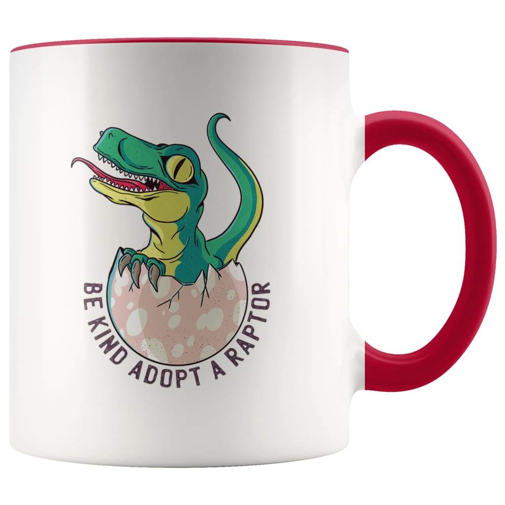 Cute Dino Coffee Mug - Be Kind Adopt A Raptor Mug — photo 6