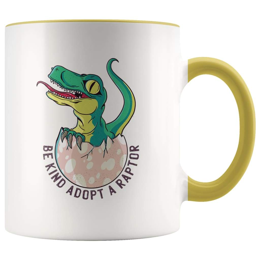 Cute Dino Coffee Mug - Be Kind Adopt A Raptor Mug — photo 7