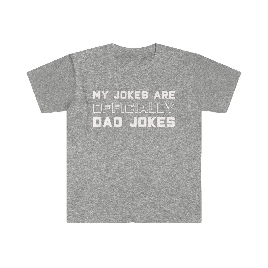 New Dad Shirt "My Jokes Are Officially Dad Jokes" T-Shirt Pregnancy Announcement To Husband First Fathers Day Gift — photo 3