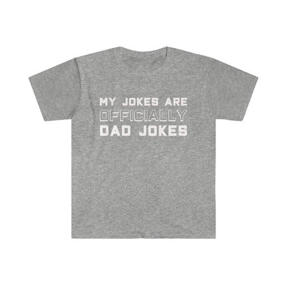 New Dad Shirt "My Jokes Are Officially Dad Jokes" T-Shirt Pregnancy Announcement To Husband First Fathers Day Gift