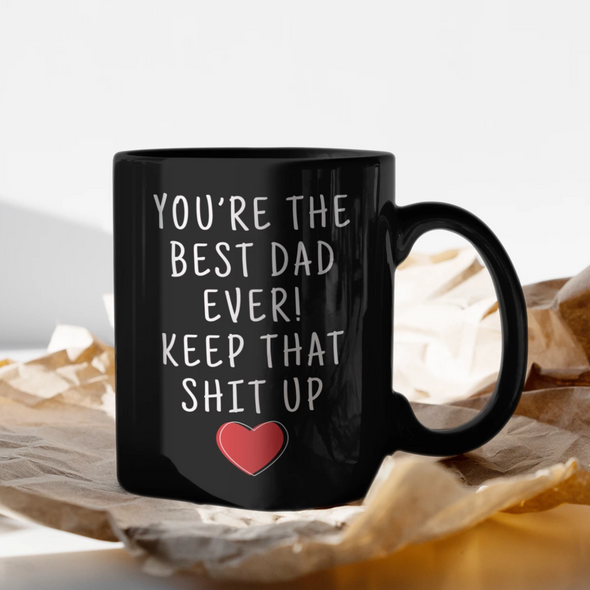 Dad Gifts Best Dad Ever Mug Dad Coffee Mug Dad Coffee Cup Dad Gift Coffee Mug Tea Cup Black $19.99 | Drinkware