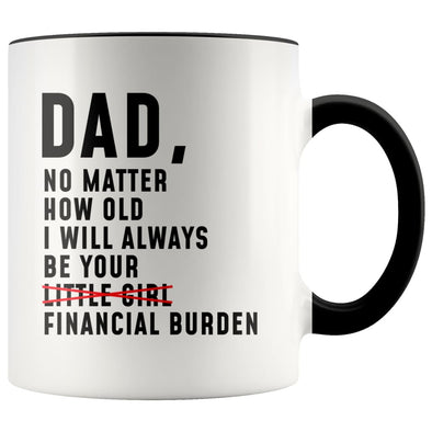 Dad Gifts Dad I Will Always Be Your Financial Burden Father’s Day Birthday Christmas Dad Gift Idea Coffee Mug $14.99 | Black Drinkware