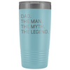 Dad Gifts Dad The Man The Myth The Legend Stainless Steel Vacuum Travel Mug Insulated Tumbler 20oz $31.99 | Light Blue Tumblers