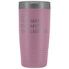 Dad Gifts Dad The Man The Myth The Legend Stainless Steel Vacuum Travel Mug Insulated Tumbler 20oz $31.99 | Light Purple Tumblers
