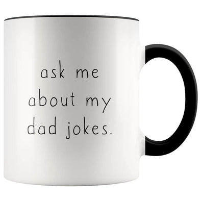 Ask Me About My Dad Jokes Accent Color Coffee Mug - BackyardPeaks