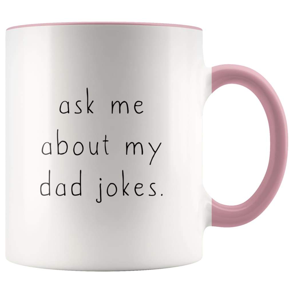 Ask Me About My Dad Jokes Accent Color Coffee Mug - BackyardPeaks