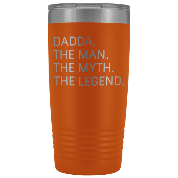 Dadda Gifts Dadda The Man The Myth The Legend Stainless Steel Vacuum Travel Mug Insulated Tumbler 20oz $31.99 | Orange Tumblers