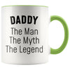 Daddy Gifts Daddy The Man The Myth The Legend Daddy Christmas Birthday Coffee Mug $14.99 | Green Drinkware