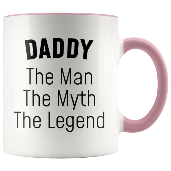 Daddy Gifts Daddy The Man The Myth The Legend Daddy Christmas Birthday Coffee Mug $14.99 | Pink Drinkware