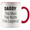 Daddy Gifts Daddy The Man The Myth The Legend Daddy Christmas Birthday Coffee Mug $14.99 | Red Drinkware