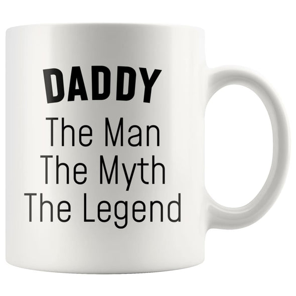 Daddy Gifts Daddy The Man The Myth The Legend Daddy Christmas Birthday Coffee Mug $14.99 | White Drinkware