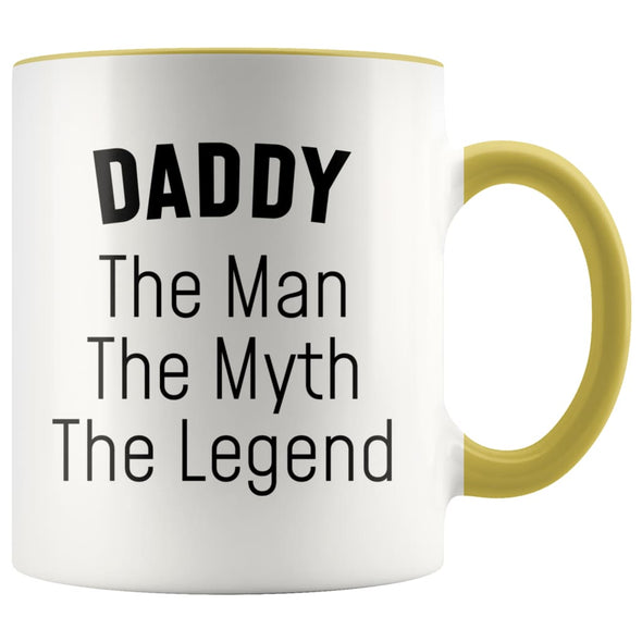 Daddy Gifts Daddy The Man The Myth The Legend Daddy Christmas Birthday Coffee Mug $14.99 | Yellow Drinkware