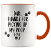 Dog Lover Gifts Dog Dad Gift Pet Fathers Day Gift Custom Name Dog Owner Gifts for Men Coffee Mug 11 ounce $14.99 | Orange Drinkware