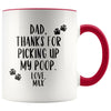 Dog Lover Gifts Dog Dad Gift Pet Fathers Day Gift Custom Name Dog Owner Gifts for Men Coffee Mug 11 ounce $14.99 | Red Drinkware