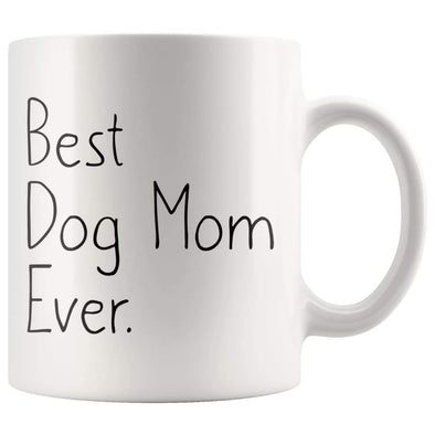 Dog Lover Gifts for Women Unique Dog Mom Gift: Best Dog Mom Ever Mug Mothers Day Gift Pet Owner Rescue Gift Coffee Mug Tea Cup White $14.99