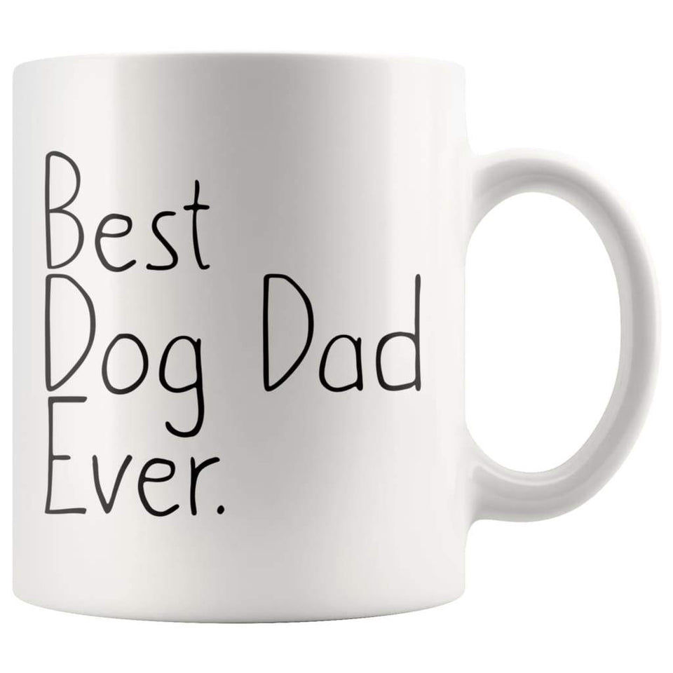 Dog Lover Gifts Unique Dog Dad Gift: Best Dog Dad Ever Mug Father's Day Gift Pet Owner Rescue Gift Coffee Mug Tea Cup White