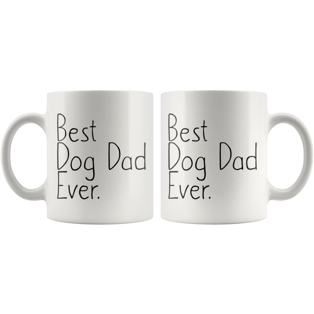 Dog Lover Gifts Unique Dog Dad Gift: Best Dog Dad Ever Mug Fathers Day Gift Pet Owner Rescue Gift Coffee Mug Tea Cup White $14.99 |
