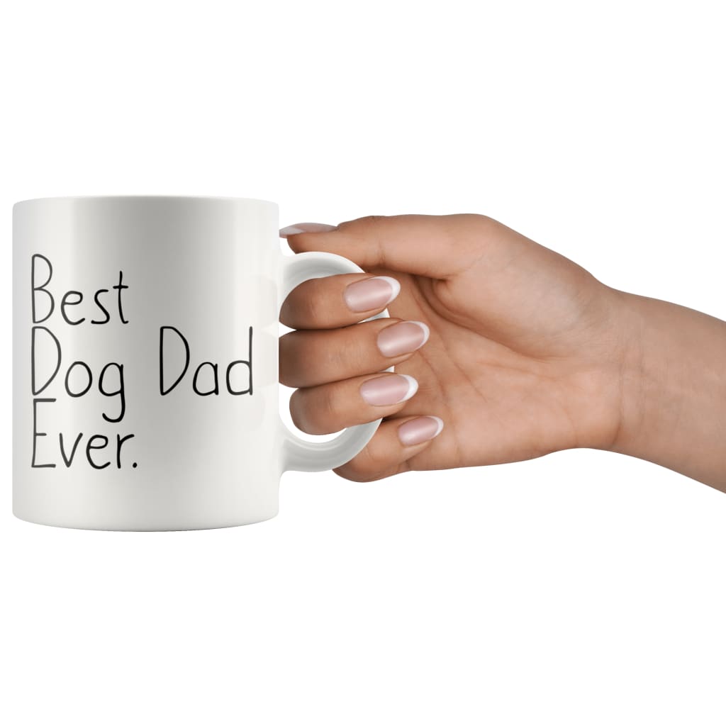 Dog Lover Gifts Unique Dog Dad Gift: Best Dog Dad Ever Mug Fathers Day Gift Pet Owner Rescue Gift Coffee Mug Tea Cup White $14.99 |