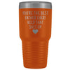 Father Gift: Best Father Ever! Large Insulated Travel Mug Tumbler 30oz $38.95 | Orange Tumblers