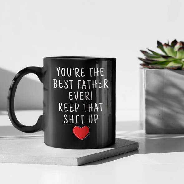 Father Gifts Best Father Ever Mug Father Coffee Mug Father Coffee Cup Father Gift Coffee Mug Tea Cup Black $19.99 | Drinkware