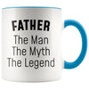 Father Gifts Father The Man The Myth The Legend Father Christmas Birthday Coffee Mug $14.99 | Blue Drinkware