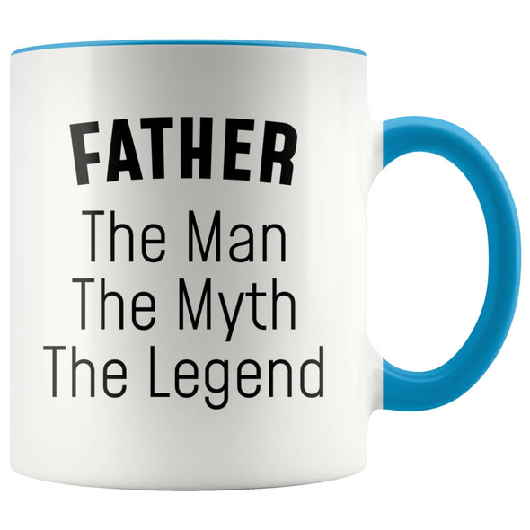 Father Gifts Father The Man The Myth The Legend Father Christmas Birthday Coffee Mug $14.99 | Blue Drinkware