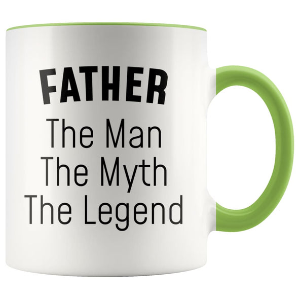 Father Gifts Father The Man The Myth The Legend Father Christmas Birthday Coffee Mug $14.99 | Green Drinkware