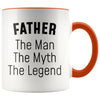 Father Gifts Father The Man The Myth The Legend Father Christmas Birthday Coffee Mug $14.99 | Orange Drinkware