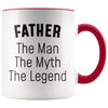 Father Gifts Father The Man The Myth The Legend Father Christmas Birthday Coffee Mug $14.99 | Red Drinkware