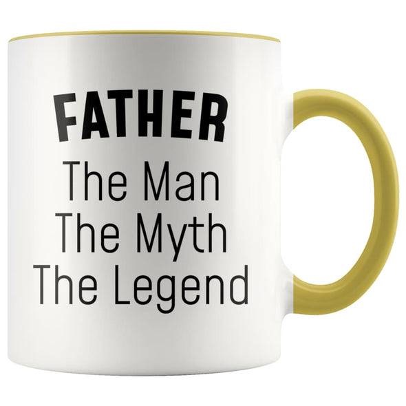Father Gifts Father The Man The Myth The Legend Father Christmas Birthday Coffee Mug $14.99 | Yellow Drinkware